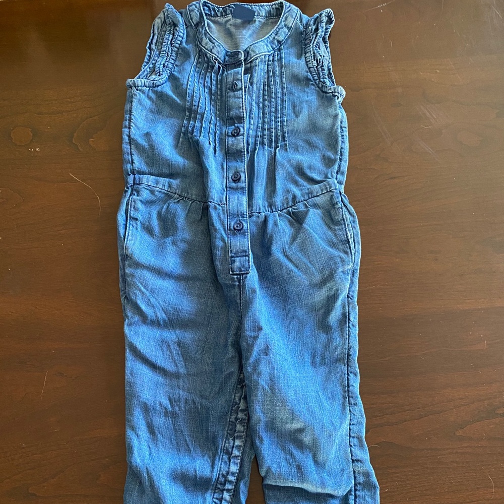 babyGAP Girls 2T denim jumpsuit EUC